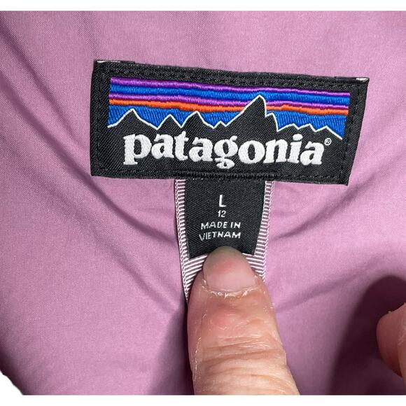 Patagonia Girls 12 Lunar Frost Jacket Coat Gray Fleece Faux Fur Full Zip 68595 - Picture 4 of 9